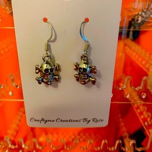 Silver Skull Earrings